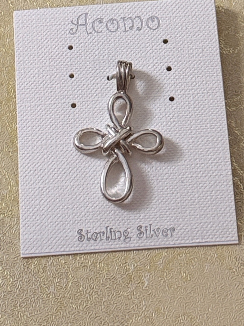Acomo Sterling Silver Infinity Cross Pendant